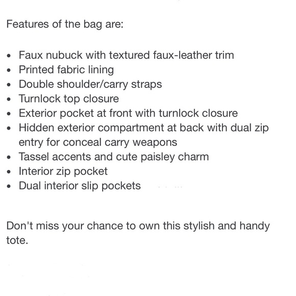 EUC - Bandana by American West Guns & Roses Tote Gray + Black Concealed Carry - Picture 14 of 15